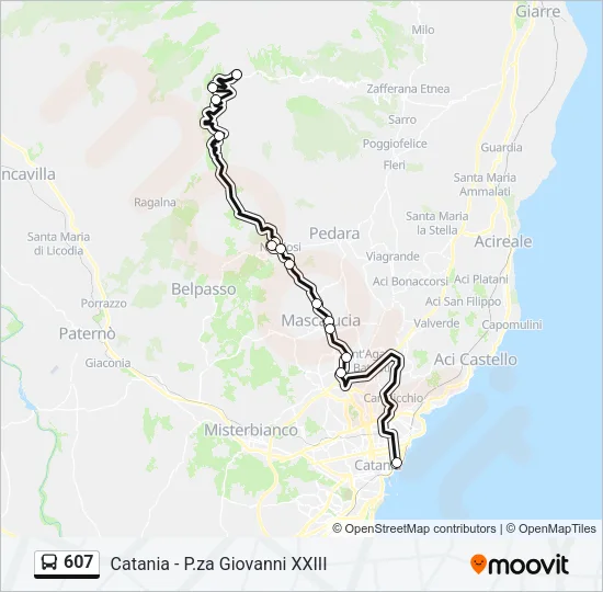 607 Bus Line Map
