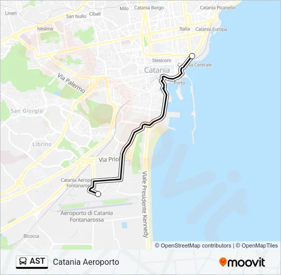 AST Bus Line Map