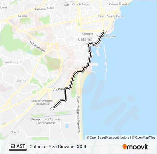 AST Bus Line Map
