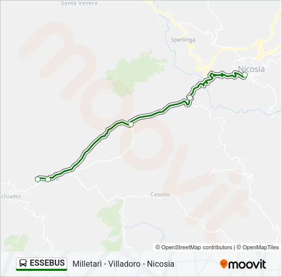 Percorso linea bus ESSEBUS