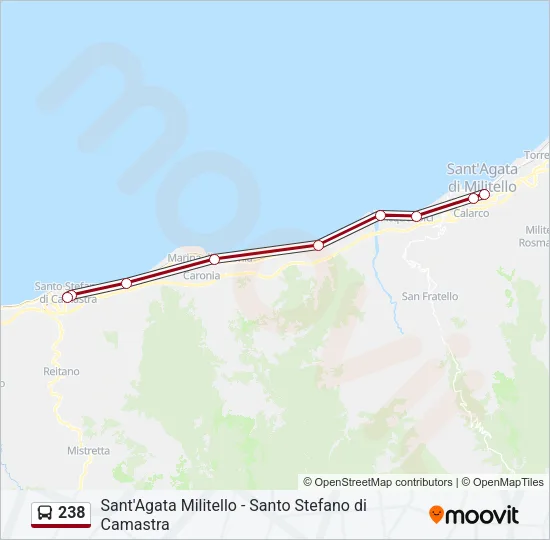 238 Bus Line Map