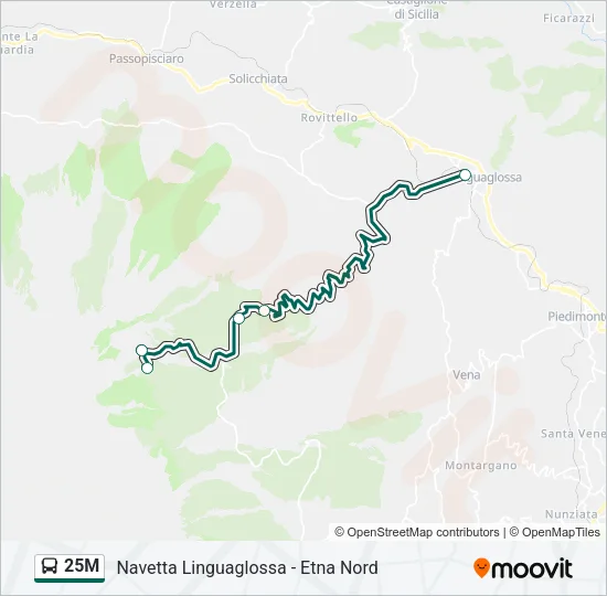 25M Bus Line Map