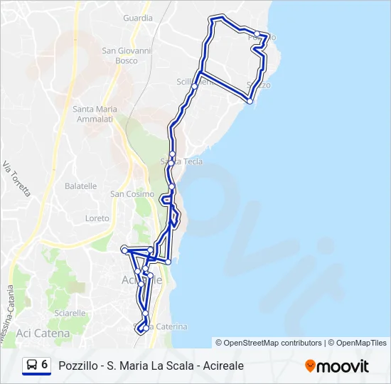 6 Bus Line Map