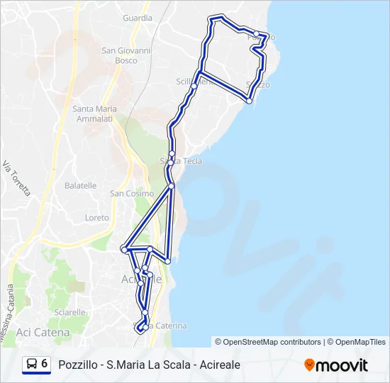 6 Bus Line Map