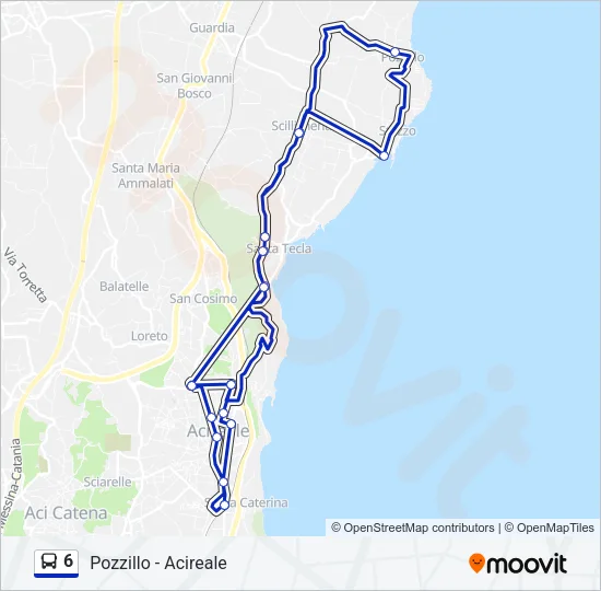 6 Bus Line Map