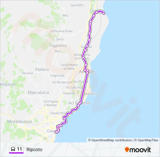11 Bus Line Map