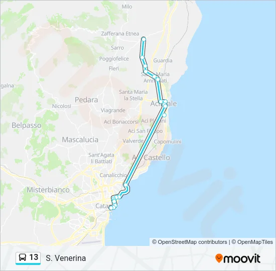 13 Bus Line Map