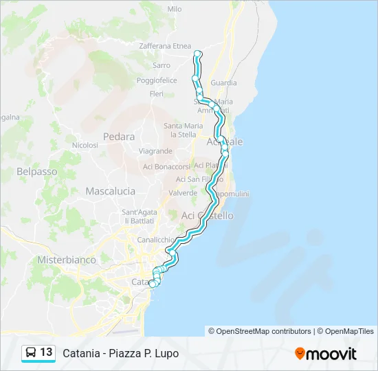 13 Bus Line Map
