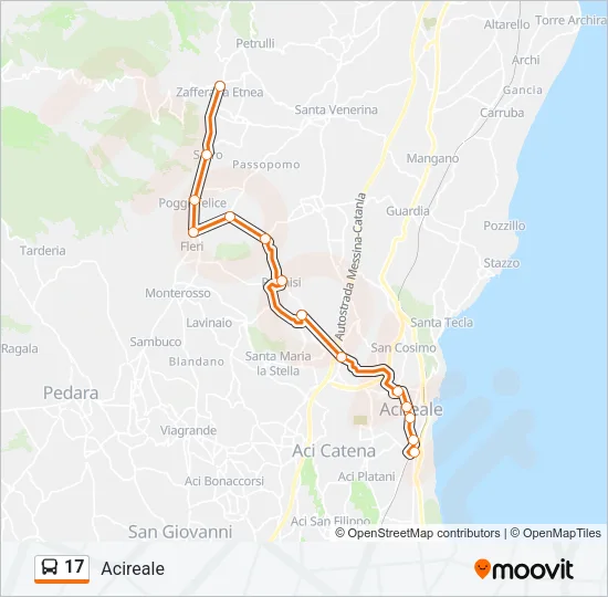 17 Bus Line Map