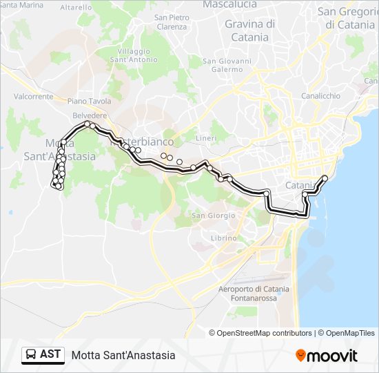 AST Route: Schedules, Stops & Maps - Motta Sant'Anastasia (Updated)