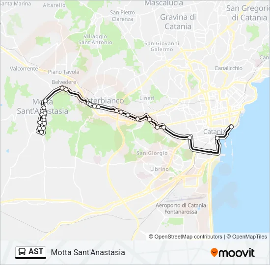 AST Bus Line Map