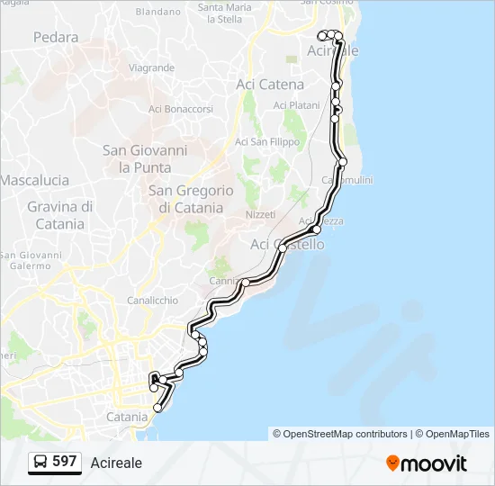 597 Bus Line Map