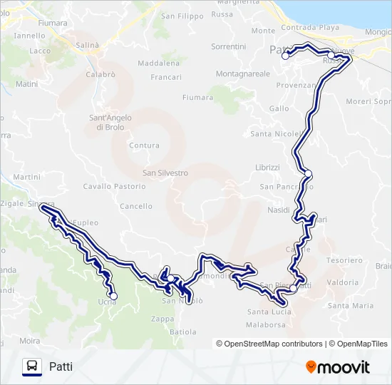Percorso linea bus MAGISTRO