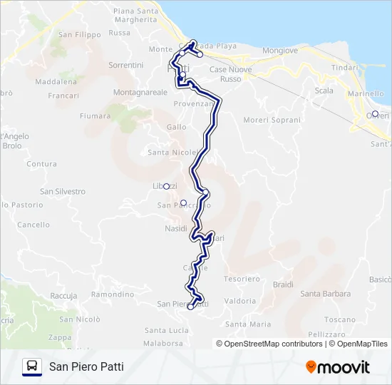 Percorso linea bus MAGISTRO