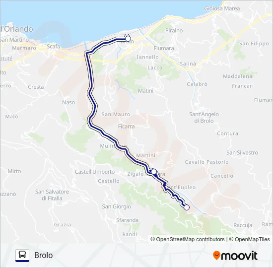 Percorso linea bus MAGISTRO