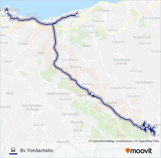 Percorso linea bus MAGISTRO