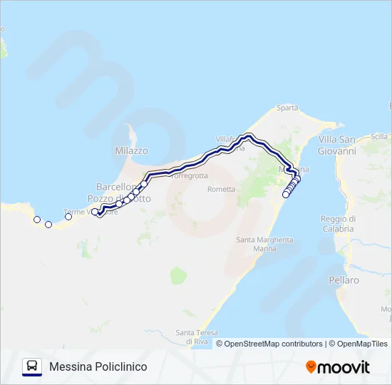 Percorso linea bus MAGISTRO