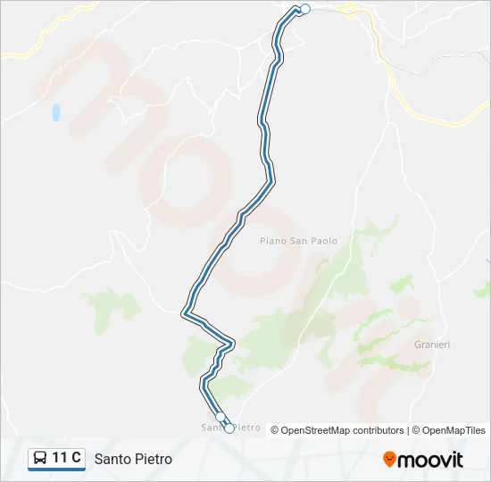 Percorso linea bus 11 C