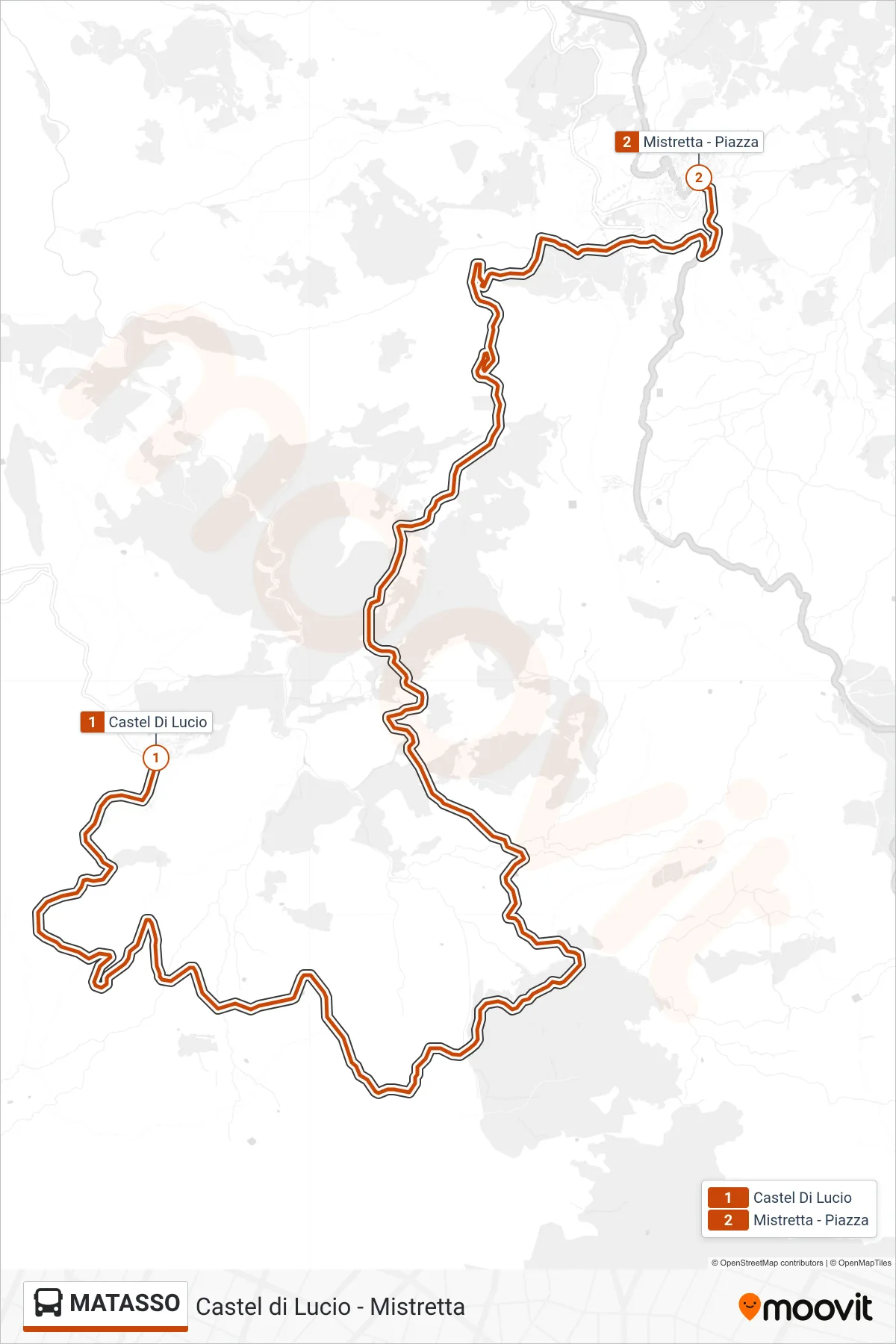 Linea MATASSO  bus (Mistretta) - Percorsi e fermate sulla mappa
