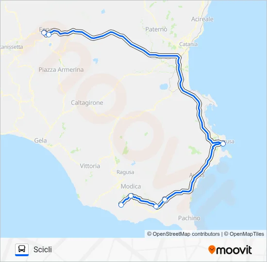 Percorso linea bus INTERBUS