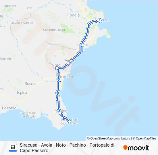 Percorso linea bus INTERBUS