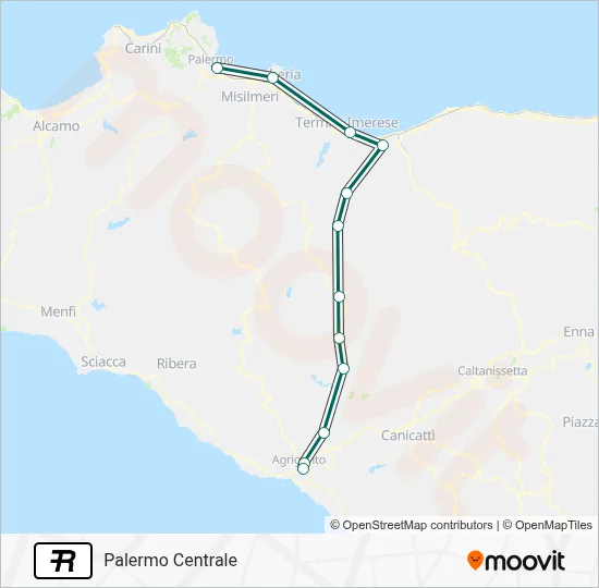 Percorso linea  R