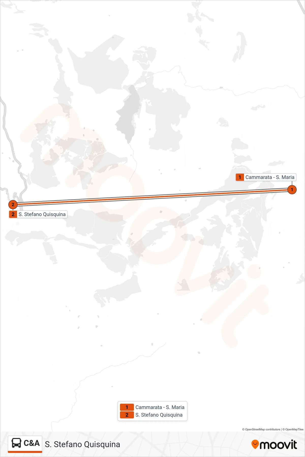 Linea C&A bus (S. Stefano Quisquina) - Percorsi e fermate sulla mappa