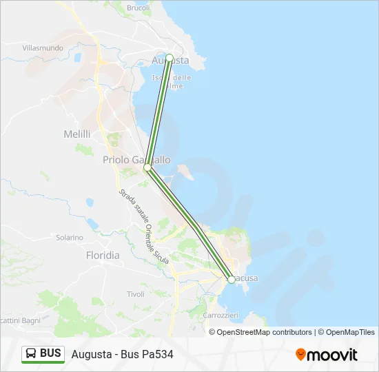Mappa della linea BUS