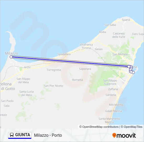 GIUNTA Bus Line Map