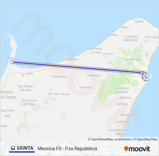 GIUNTA Bus Line Map