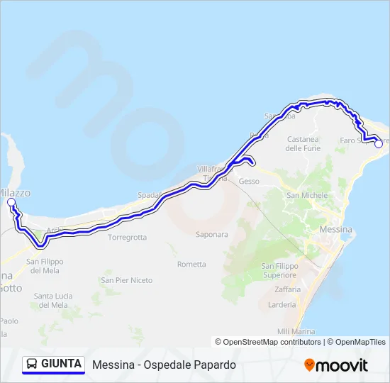 GIUNTA Bus Line Map