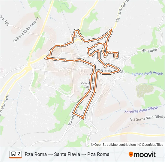 2 Bus Line Map
