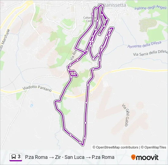 3 Bus Line Map