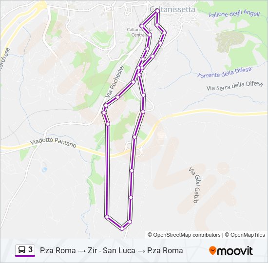 3 bus Line Map