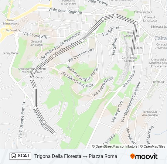 SCAT bus Line Map