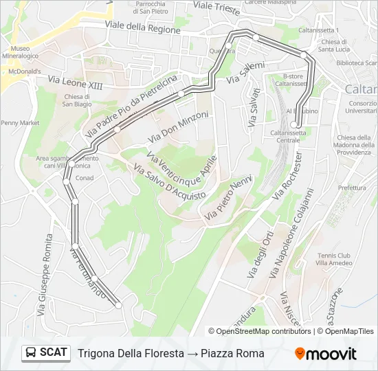 SCAT Bus Line Map
