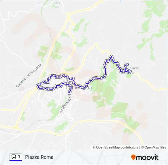 1 Bus Line Map