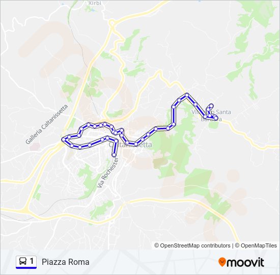 1 bus Line Map