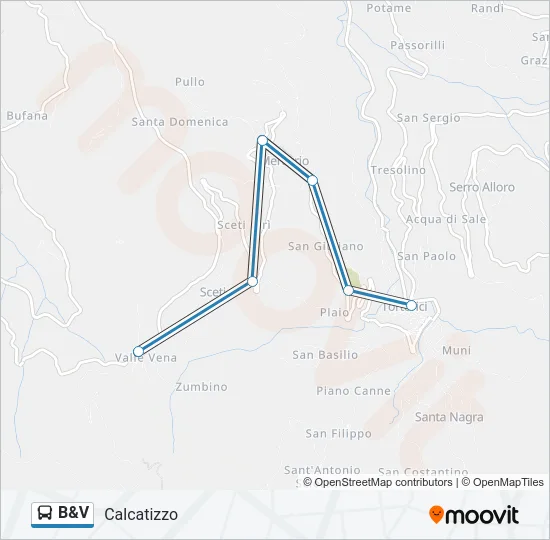 B&V Bus Line Map
