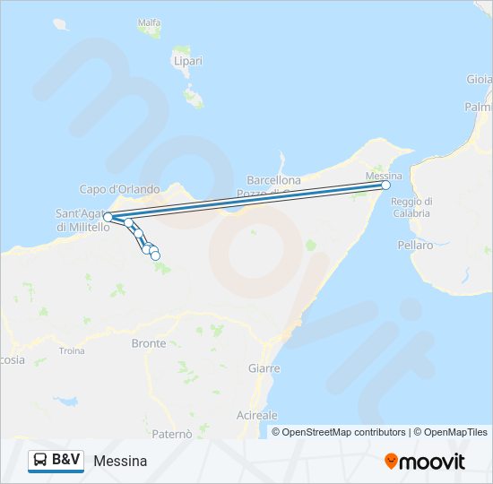 B&V Bus Line Map