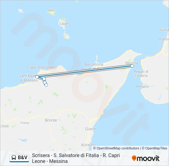 B&V Bus Line Map