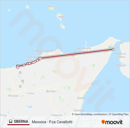 SBERNA Bus Line Map