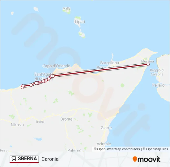 SBERNA Bus Line Map
