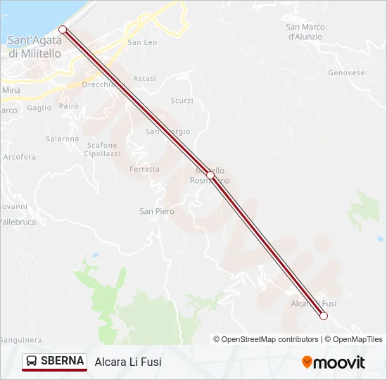 SBERNA Bus Line Map