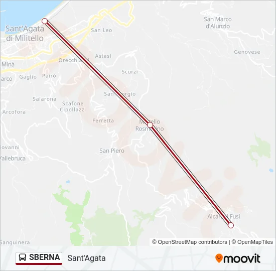 SBERNA Bus Line Map