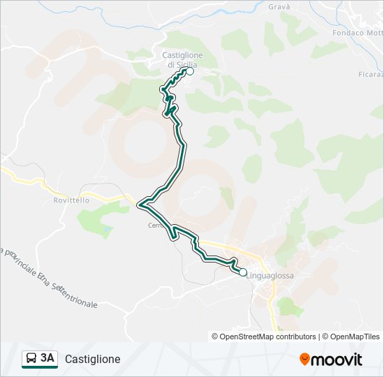 Percorso linea bus 3A