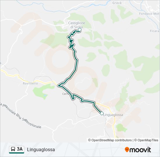 Percorso linea bus 3A