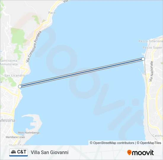 C&T Ferry Line Map