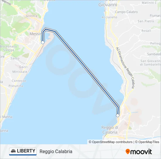 LIBERTY Ferry Line Map