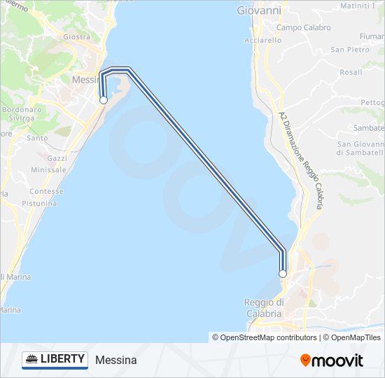 LIBERTY ferry Line Map